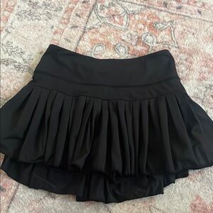 Elegant Black Pleated Skirt